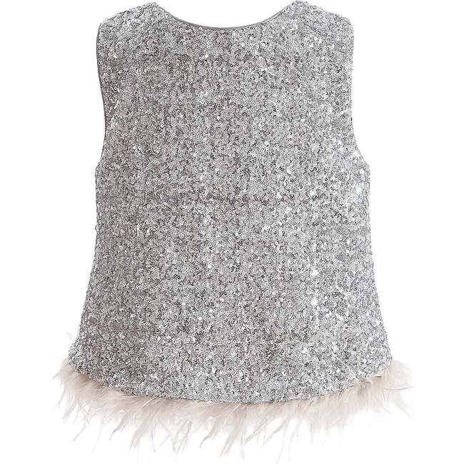 Sequin Feather-Trim Set, Silver - Mixed Apparel Set - 5