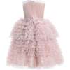 Sparkle Tiered Tulle Dress, Pink - Dresses - 3 - thumbnail
