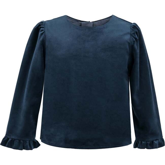 Plaid Two-Piece Bow Skirt Set, Navy