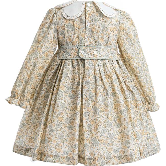 Floral Smocked Dress, Cream