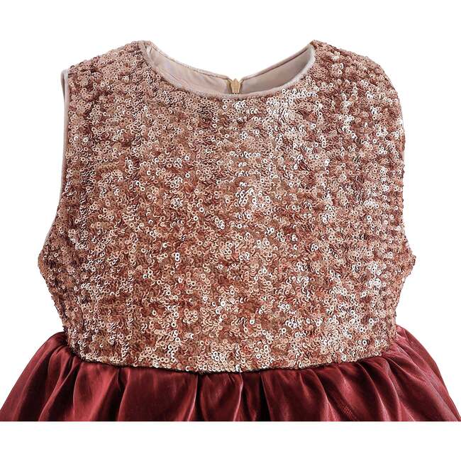 Tiered Satin Party Dress, Red - Dresses - 3