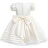 Embroidered Pleated Dress, Ivory - Dresses - 2 - thumbnail