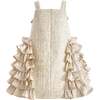 Ruffle Cascade Bow Dress, Cream - Dresses - 4 - thumbnail