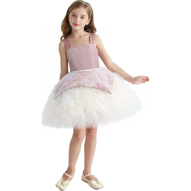 Glitter & Tulle Celebration Dress, Pink - Dresses - 4