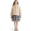 Bunny-Eared Fuzzy Jacket, Cream - Jackets - 2 - thumbnail