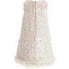 Sequin Feather Dress, Ivory - Dresses - 4 - thumbnail