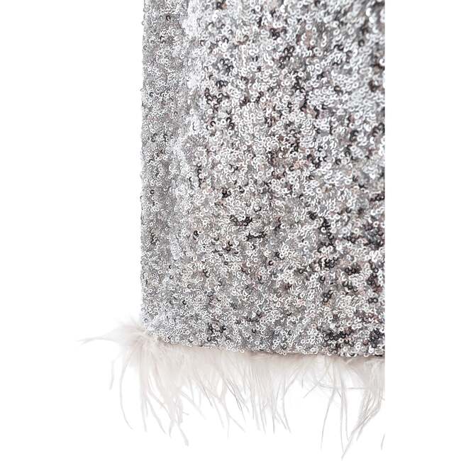 Sequin Feather-Trim Set, Silver - Mixed Apparel Set - 7