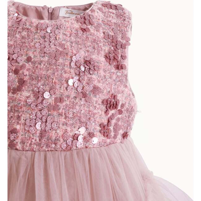 Sequin & Cascading Tulle Gown, Pink - Dresses - 3