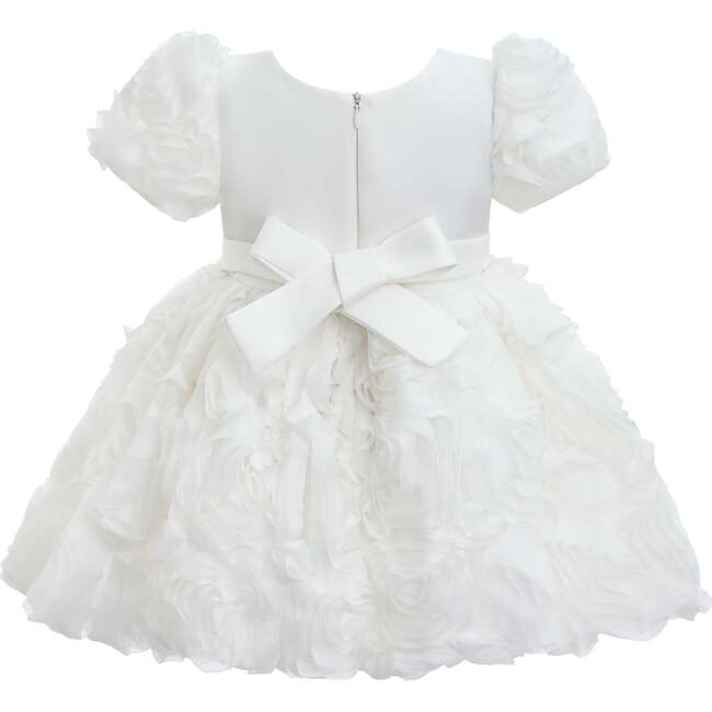 Bow Rosette Dress, White