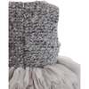 Textured Bodice Tulle Gown, Grey - Dresses - 4 - thumbnail