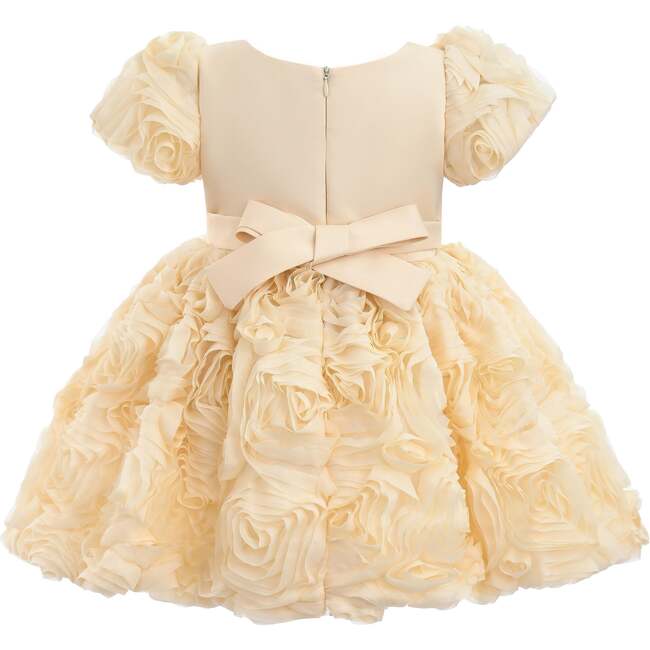 Bow Rosette Dress, Champagne