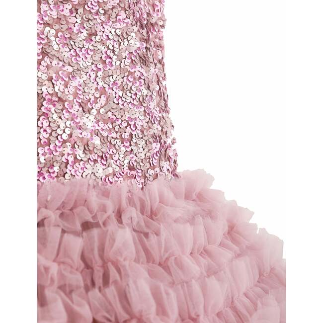 Sequin & Tulle Party Dress, Pink - Dresses - 4