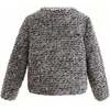 Boucle Jewel-Collar Jacket, Grey - Jackets - 4