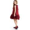 Sequin Feather Dress, Red - Dresses - 6