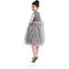 Textured Bodice Tulle Gown, Grey - Dresses - 7 - thumbnail