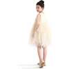 Feathered Tulle Party Dress, White - Dresses - 6 - thumbnail