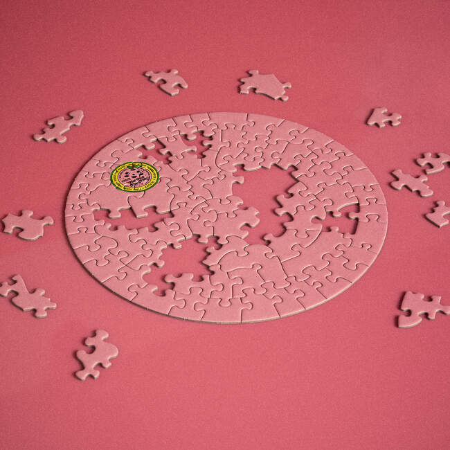 Flat Pink Grapefruit Puzzle - Puzzles - 3