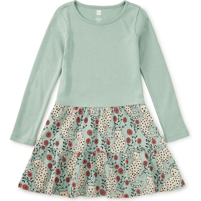 Tiered Skirted Twirl Dress, Leopard Floral