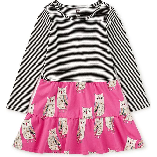Tiered Skirted Twirl Dress, Rainbow Eagle Owl