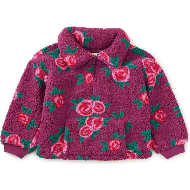Teddy Fleece Pullover, Painted Rose