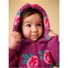 Teddy Fleece Baby Hoodie, Painted Rose - Sweatshirts - 2 - thumbnail