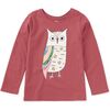 Rainbow Eagle Owl Graphic Tee, Tropical Orchid - T-Shirts - 1 - thumbnail