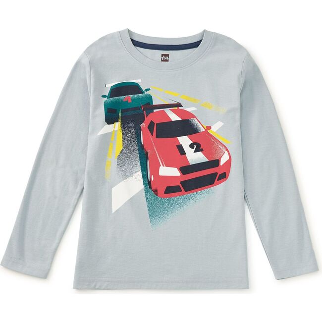 Racecars Graphic Tee, Blue Fog