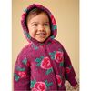 Teddy Fleece Baby Hoodie, Painted Rose - Sweatshirts - 3 - thumbnail
