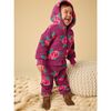 Teddy Fleece Baby Hoodie, Painted Rose - Sweatshirts - 4 - thumbnail