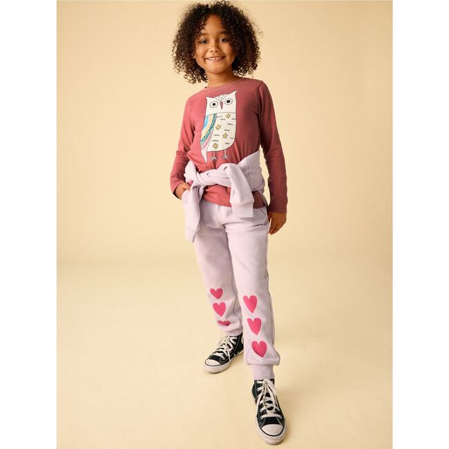 Rainbow Eagle Owl Graphic Tee, Tropical Orchid