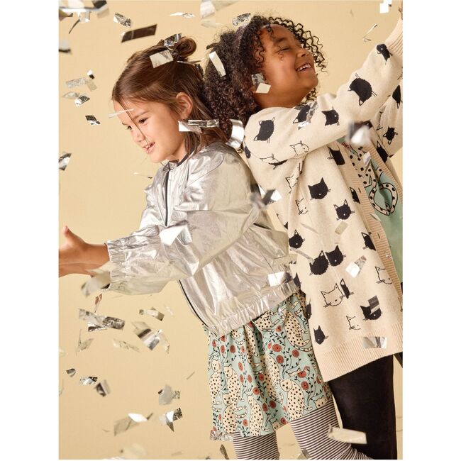 Metallic Bomber Jacket, Metallic Silver - Jackets - 4