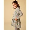 Long Sleeve Pocket Dress, Leopard Floral - Dresses - 3 - thumbnail