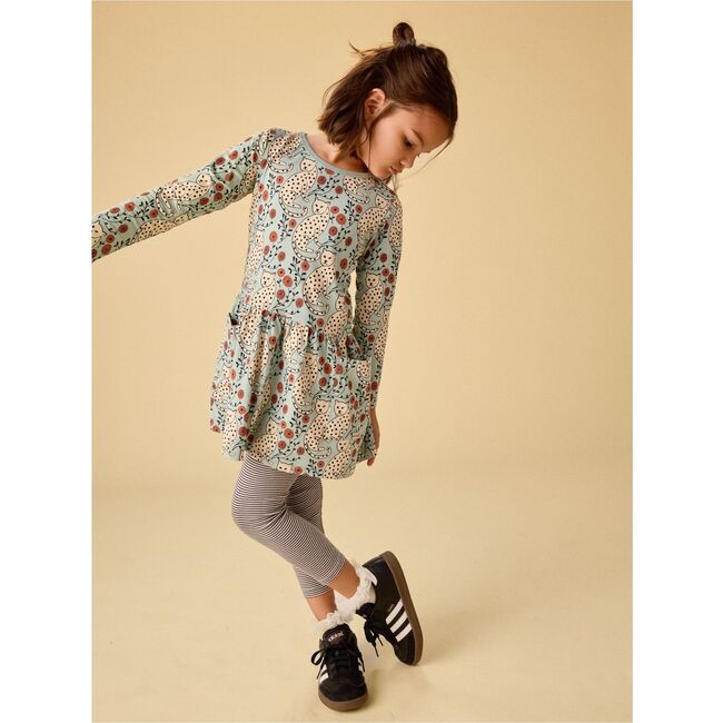 Long Sleeve Pocket Dress, Leopard Floral - Dresses - 4