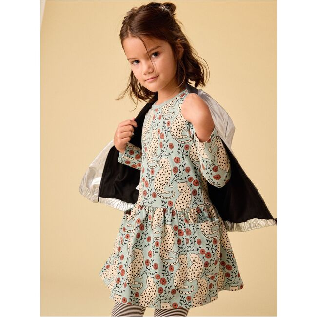 Long Sleeve Pocket Dress, Leopard Floral - Dresses - 7