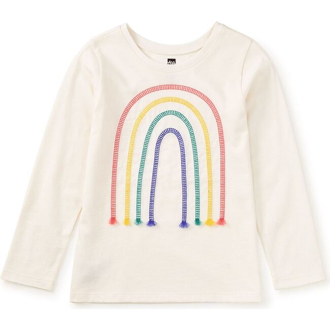 Embroidered Rainbow Tee, Chalk