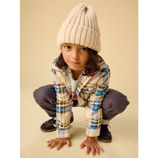 French Terry Plaid Shacket, Gangwon-do Plaid