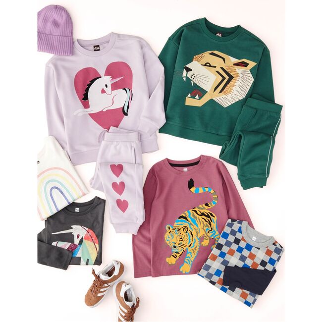 Embroidered Rainbow Tee, Chalk