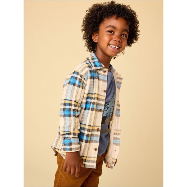 French Terry Plaid Shacket, Gangwon-do Plaid - Jackets - 3