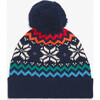 Kids Rainbow Snowflake Fair Isle Beanie, Navy Rainbow Snowflake Fair Isle - Winter Hats - 1 - thumbnail