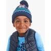 Kids Rainbow Snowflake Fair Isle Beanie, Navy Rainbow Snowflake Fair Isle - Winter Hats - 2 - thumbnail