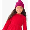 Kids Cotton Beanie, Raspberry - Winter Hats - 2 - thumbnail