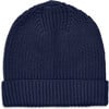 Kids Cotton Beanie, Navy - Winter Hats - 1 - thumbnail