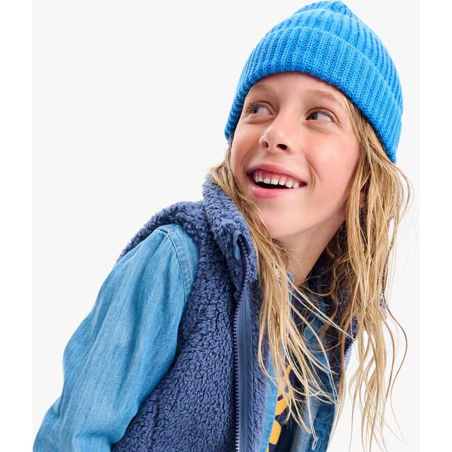 Kids Cotton Beanie, Blueberry - Winter Hats - 3
