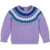 Baby Fair Isle Sweater, Iris Fair Isle - Sweaters - 1 - thumbnail