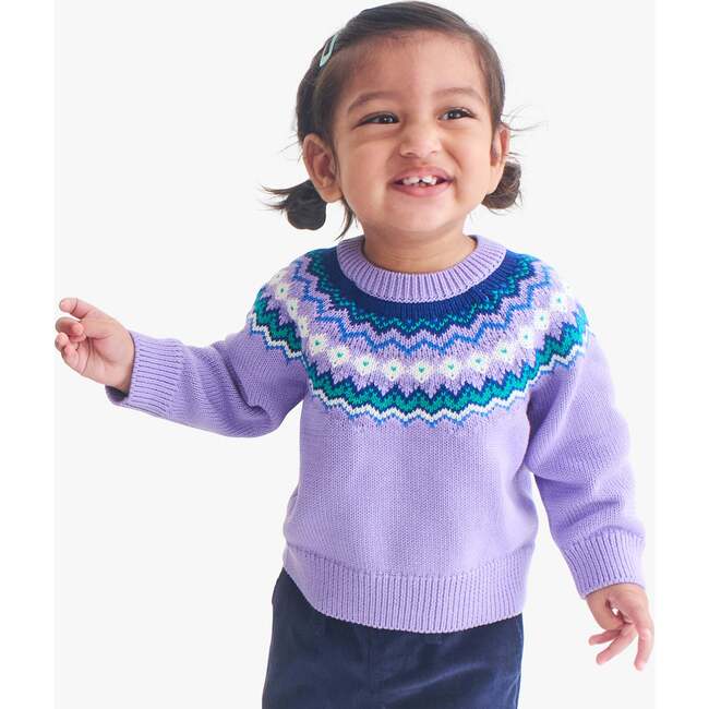 Baby Fair Isle Sweater, Iris Fair Isle