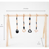 Wooden Baby Gym, Black - Playmats - 2 - thumbnail