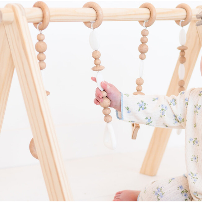Wooden Baby Gym, White - Playmats - 3