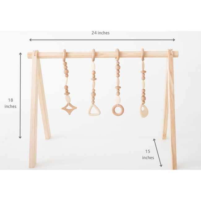Wooden Baby Gym, Natural - Playmats - 4