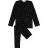 Bamboo Star Print Loungewear Set, Black - Mixed Apparel Set - 1 - thumbnail
