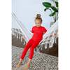 Bamboo Star Print Loungewear Set, Red - Mixed Apparel Set - 4 - thumbnail